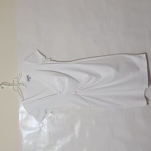 Shelby & Palmer White Short Sleeve V-Neck Dress - Size 10